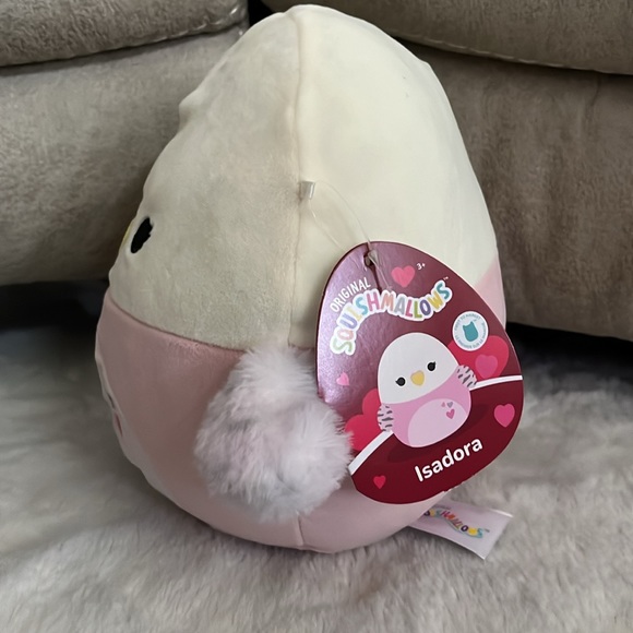 🦜Squishmallows Isadora Pink & White Parakeet First to Market 8” NWT FTM - Picture 5 of 6
